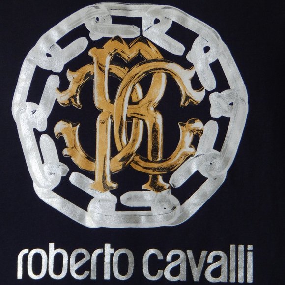 ROBERTO CAVALLI SIGNATURE MULTICOLOR LOGO T Shirt - Picture 3 of 4